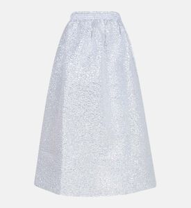 Peau D Ane Elastic Waist Midi Skirt
