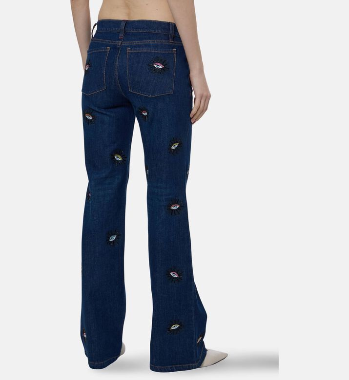 Alice and Olivia Eyes-embellished Button Closure Pants, Model View