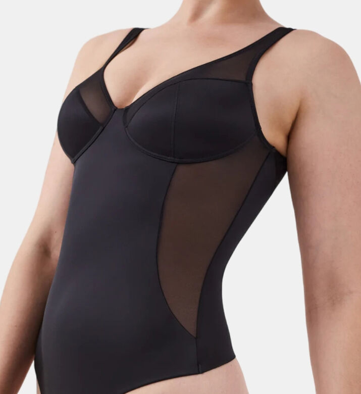 Sheer-detail Thong Bodysuit