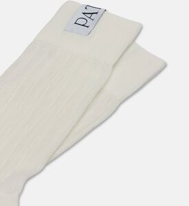 Patou Logo-detail Mid-calf Socks, White, Packshot View