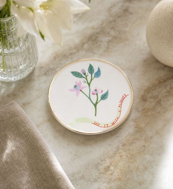 Bitossi Botanica Porcelain Floral Plate, Model View