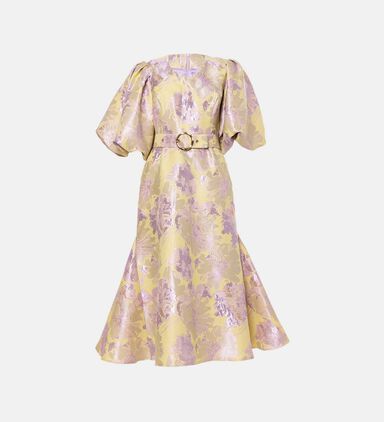 Floral Belted Midi Dress