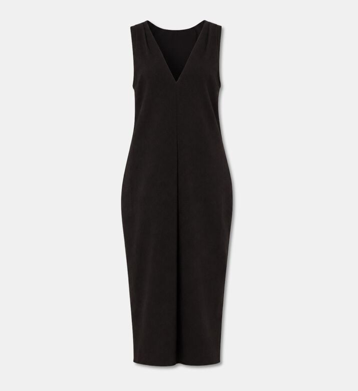 Samsoe Sleeveless V-neck Midi Dress, Brown, L, Packshot View