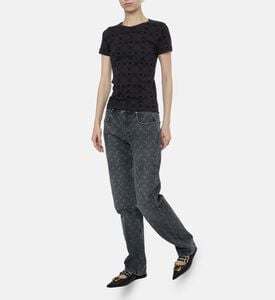 Marine Serre Monogram Fitted T-shirt, Model View