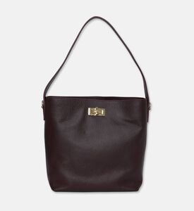 Maya.M Constructed Bucket Bag, Burgundy, Packshot View