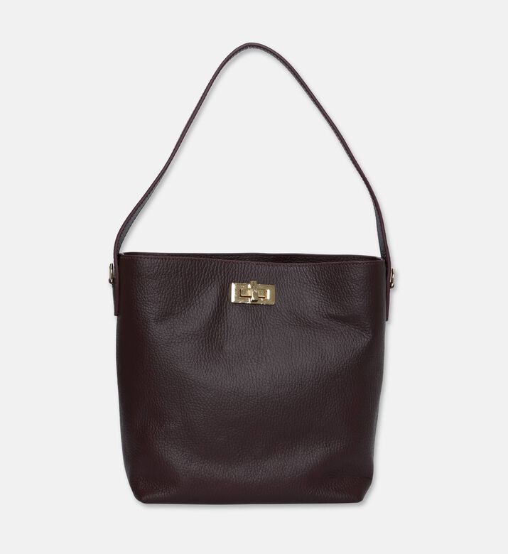 Maya.M Constructed Bucket Bag, Burgundy, Packshot View