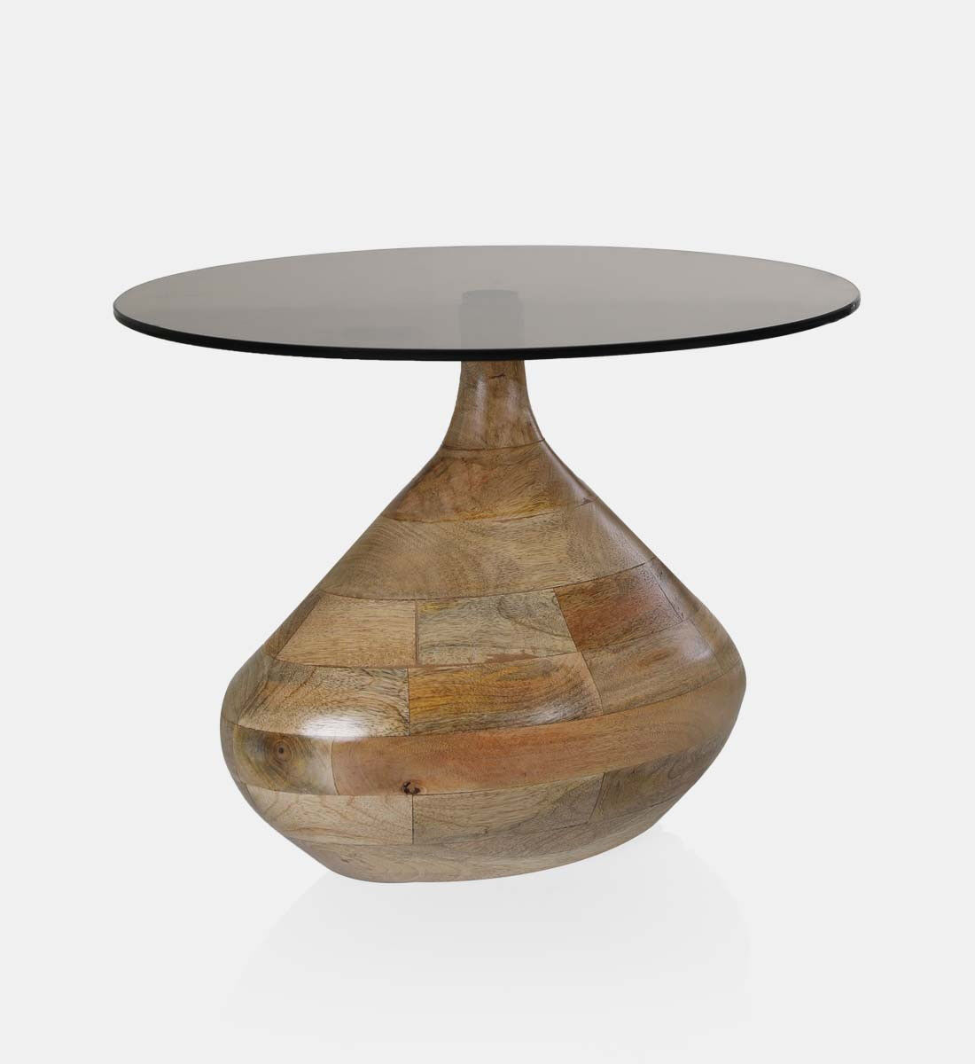 Glass on sale lamp table