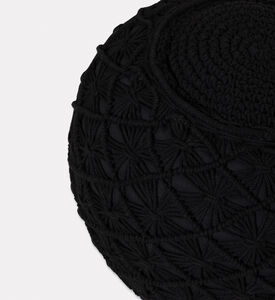 Home Deco and More Lara Natural Cotton Pouf, Packshot View