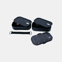 Bento Leaf-print Cutlery Lunchbox
