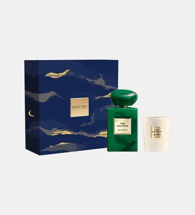 مجموعة شمعة وماء عطر غرين مالاشيت