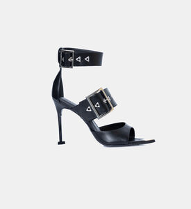 صندل جلدي بكعب عالٍ