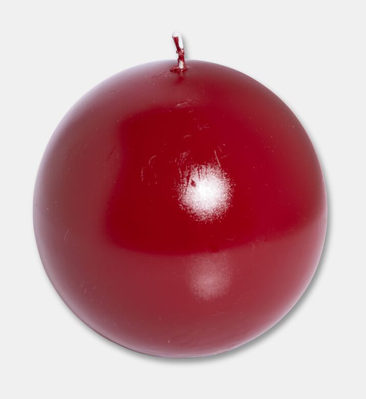 Graziani Round Paraffin Wick Candle, Burgundy, 12-cm, Packshot View