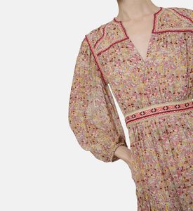 فستان لولي قصير مزين بنقشة أزهار