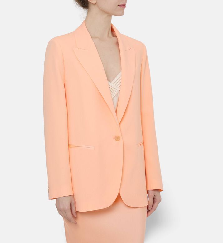 Forte-Forte Welt Pockets Long-sleeve Blazer, Model View