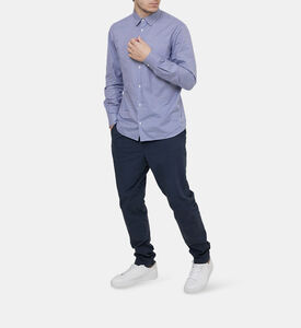 قميص قطن بنقشة مربعات صغيرة