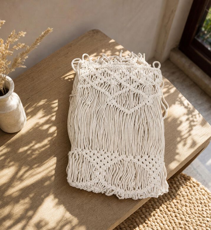 Home Deco and More Haze Cotton Cord Curtain, Model View