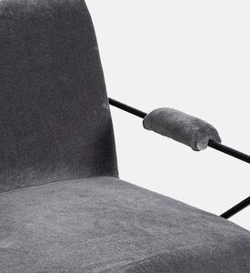 Oppy Iron Velvet Arm Chair