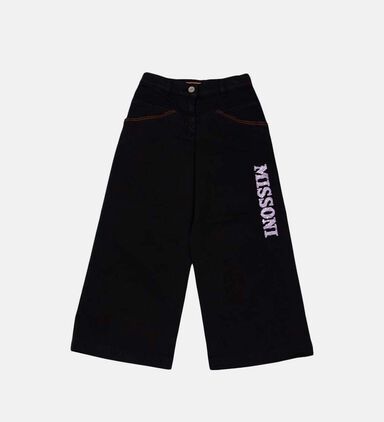Cotton 5-pockets Wide Legs Pants