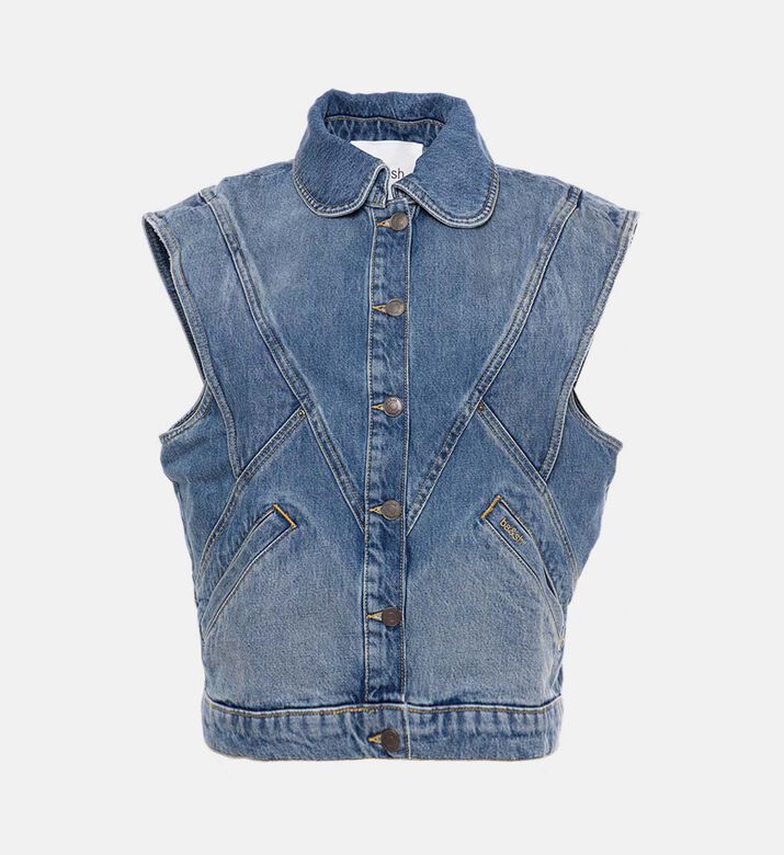 Sleeveless Denim Vest