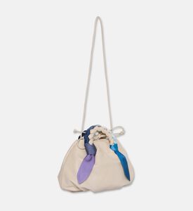 Hereu Leather Foulard-detail Tote, Cream, Packshot View