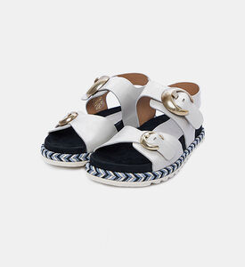 حذاء مفتوح مفصّل بإبزيم