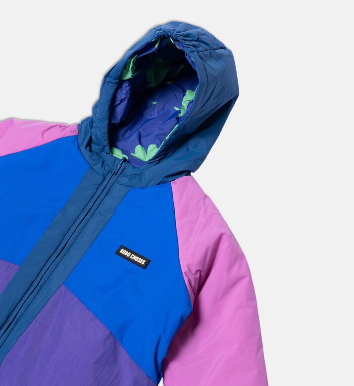 Bobo Choses Logo-patch Color-block Reversible Hooded Jacket, Packshot View Bobo Choses Logo-patch Color-block Reversible Hooded Jacket, Packshot View