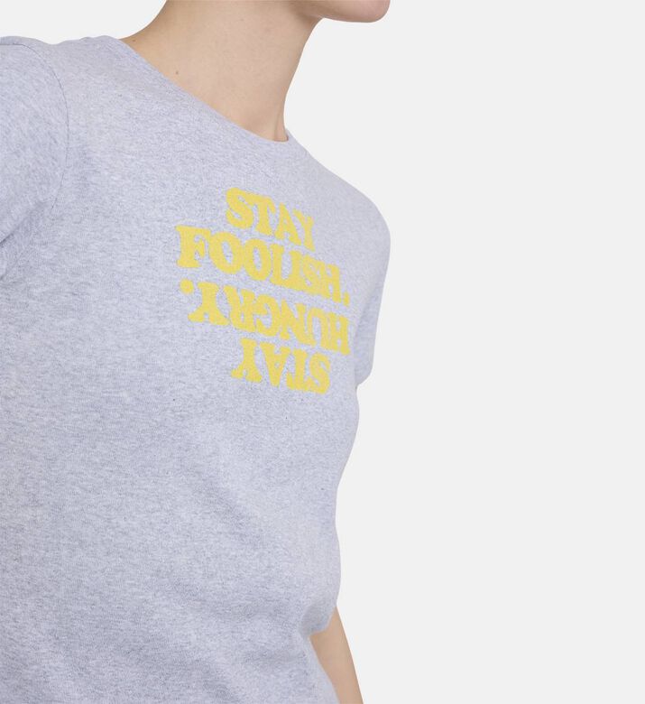 Printed Slogan Cotton T-shirt Printed Slogan Cotton T-shirt