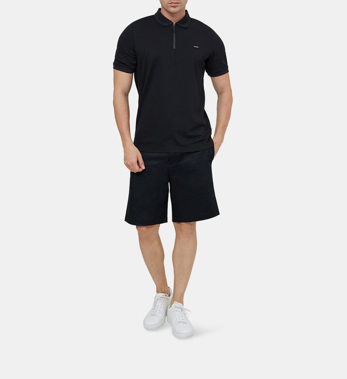 Thermo Tech Logo Collar Zip Polo