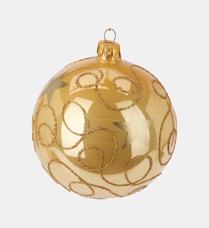 Home Deco and More Ball Xmas Glas Shiny, Gold, Packshot View