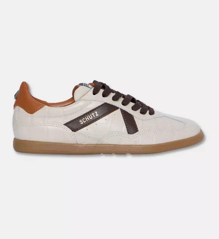 Schutz Croc-embossed Lace-up Sneaker, Packshot View