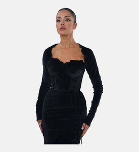 Velvet Off-shoulder Maxi Gown