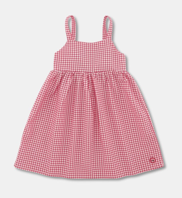 My Little Thieves Cotton-linen Gingham Strappy Dress, Packshot View