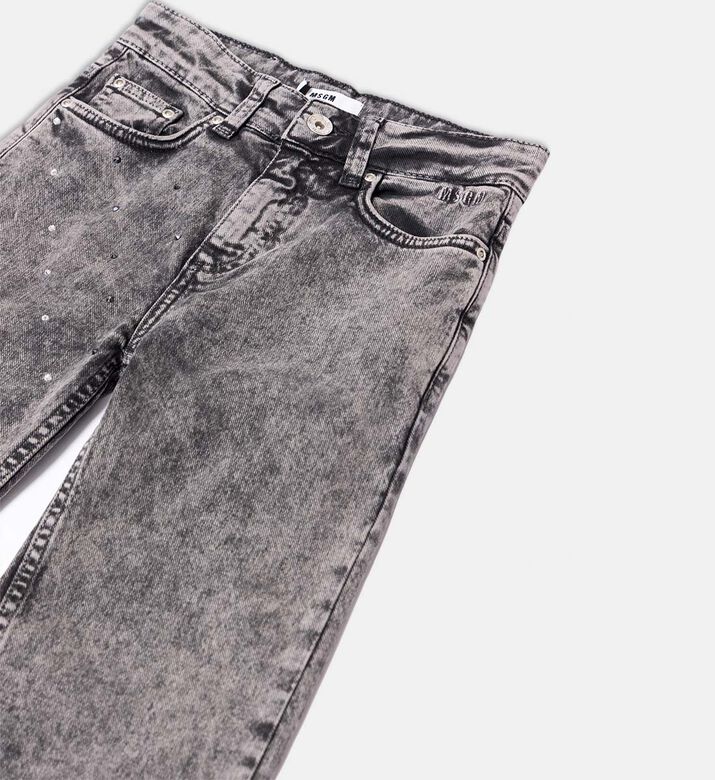 Rhinestone Embellished Denim Jeans