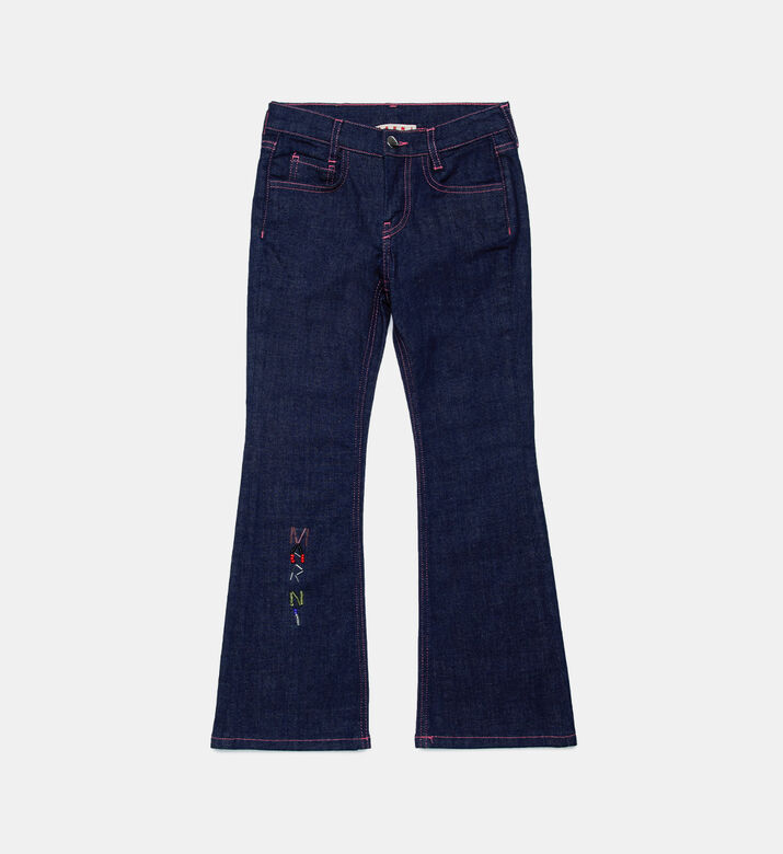 Five-pockets Logo Flared Pants