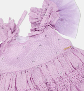 بلوزة ليلاك فيلد منقوشة للبنات