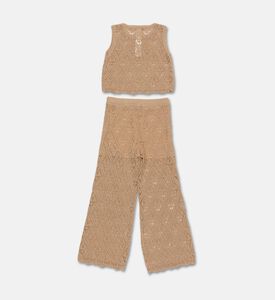 Twinset Pointelle Crochet Knitted Set, Packshot View