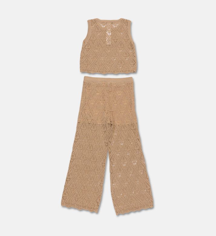 Twinset Pointelle Crochet Knitted Set, Packshot View