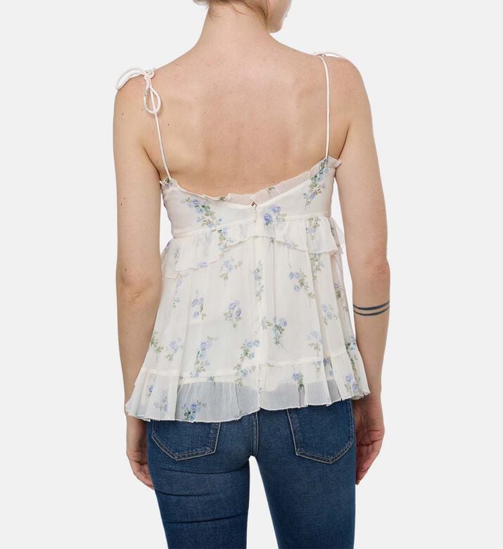The Kooples Floral-print Peplum Camisole, Model View
