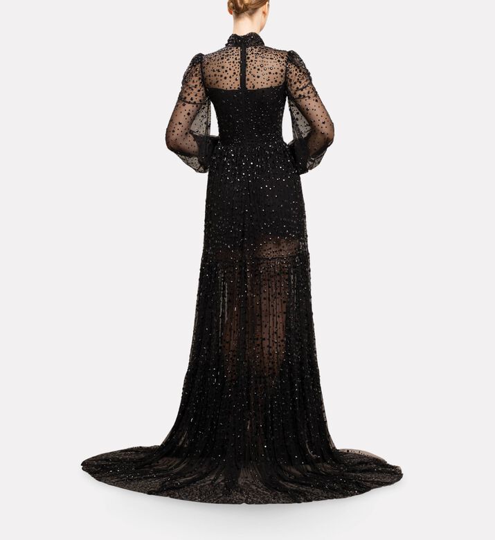 Michael Cinco Long Dress, Model View