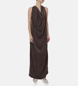 Drape Neck Sleeveless Maxi Dress
