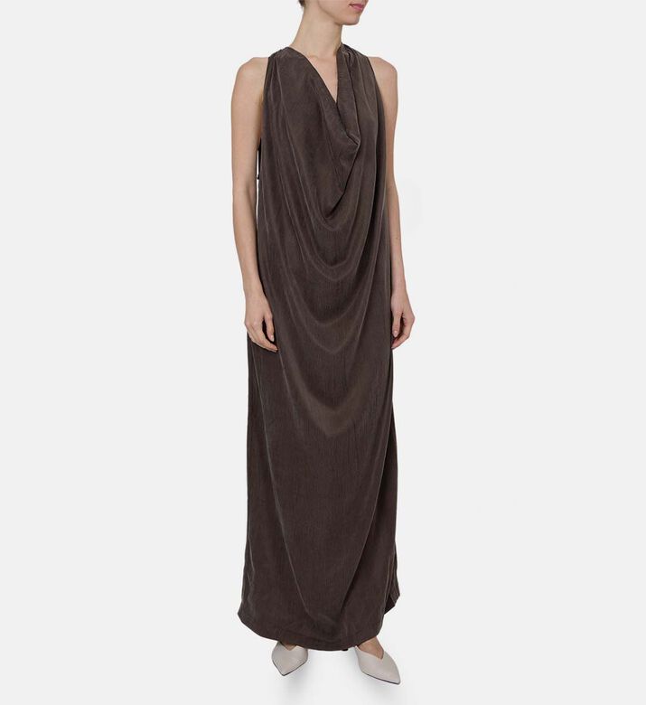 Drape Neck Sleeveless Maxi Dress Drape Neck Sleeveless Maxi Dress