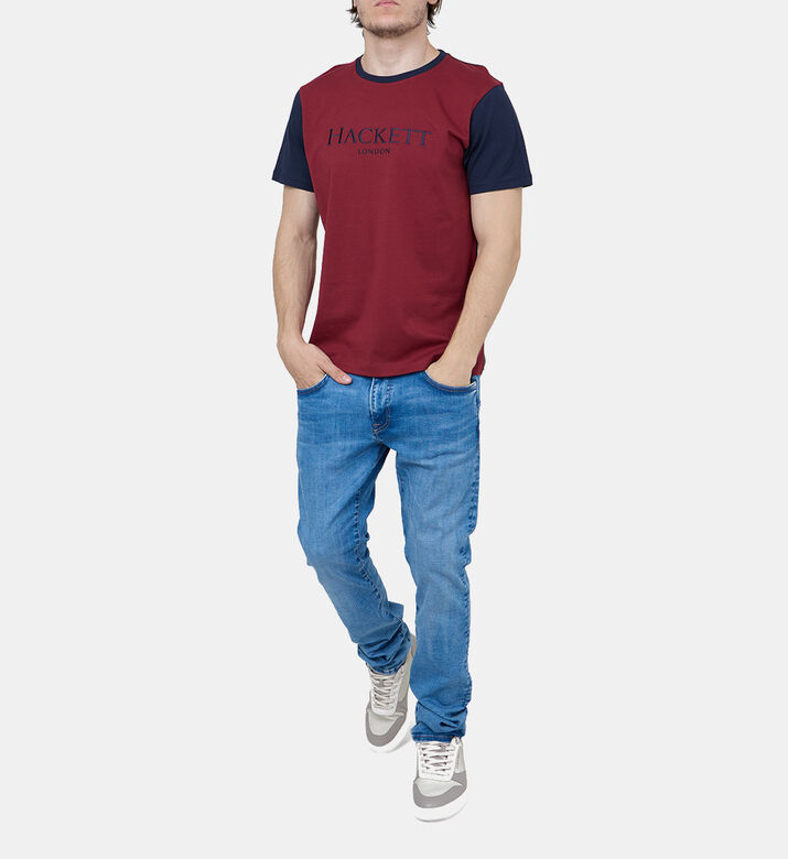 Color Blocked Embroidered Logo T-shirt
