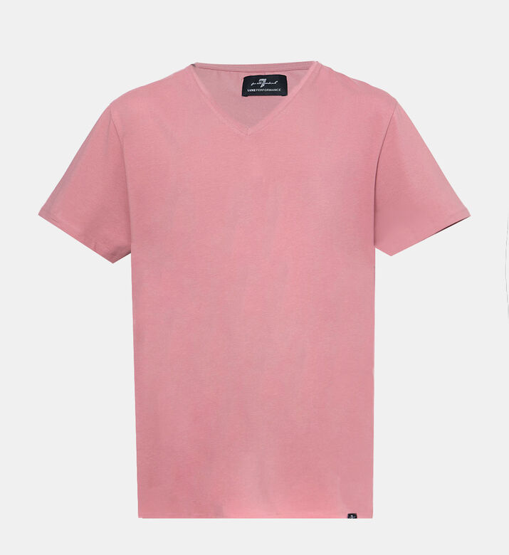 Cotton Logo-label V-neck T-shirt