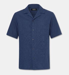 Galeries Lafayette Textured Short-leeve Shirt, Blue, L, Packshot View