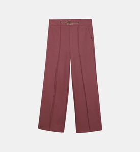 بنطال واسع الساقين بتفصيل سلسلة