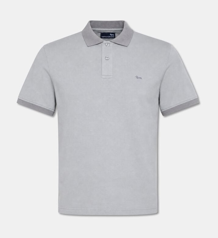 Harmont and Blaine Polo Garment Dye, Grey, Xxl, Packshot View