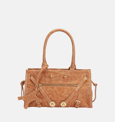 Zouzou Tan Calf Leather Mini Handbag