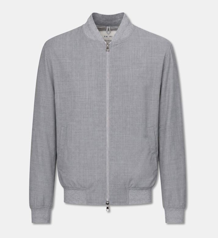 L.B.M Wool Zip Bomber Jacket, Packshot View