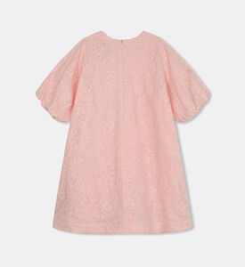 فستان واسع مطرز بأزهار