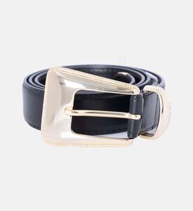 Engraved Logo-detail Metal Loop Belt